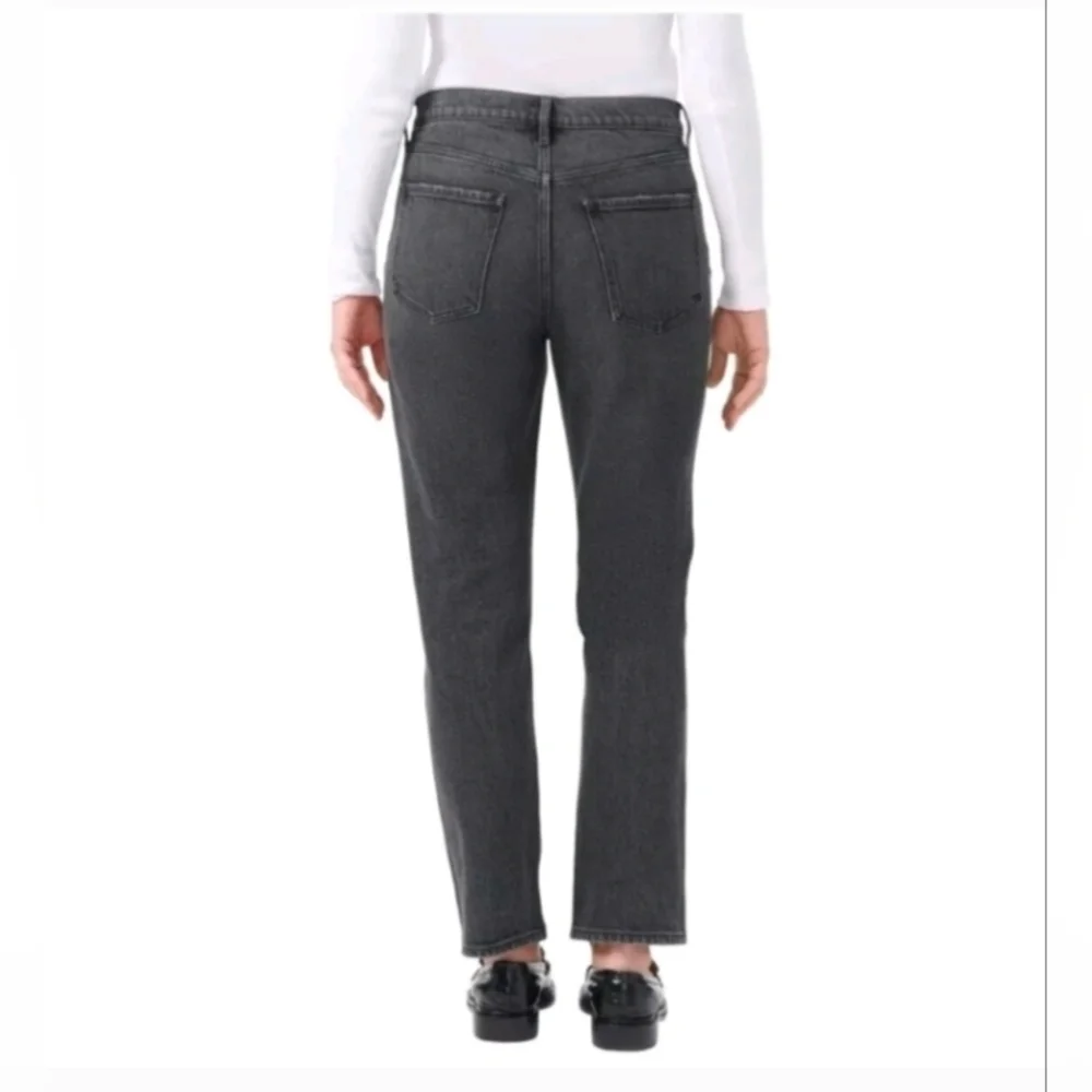 Kirkland Signature Women's High-Rise Straight Leg Jean Black Wash